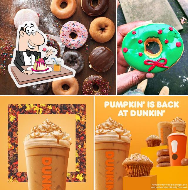 Dunkin' serves a variety of sweet dishes