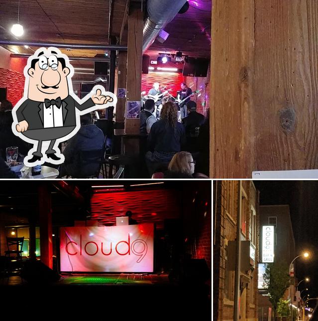 The image of Cloud 9 Live Bar and Grill’s interior and exterior
