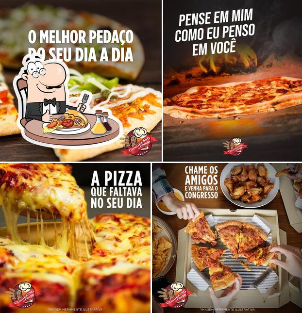 Experimente pizza no Congresso do Chopp Restaurante e Pizzaria Rodízio de Pizza Campo Grande RJ