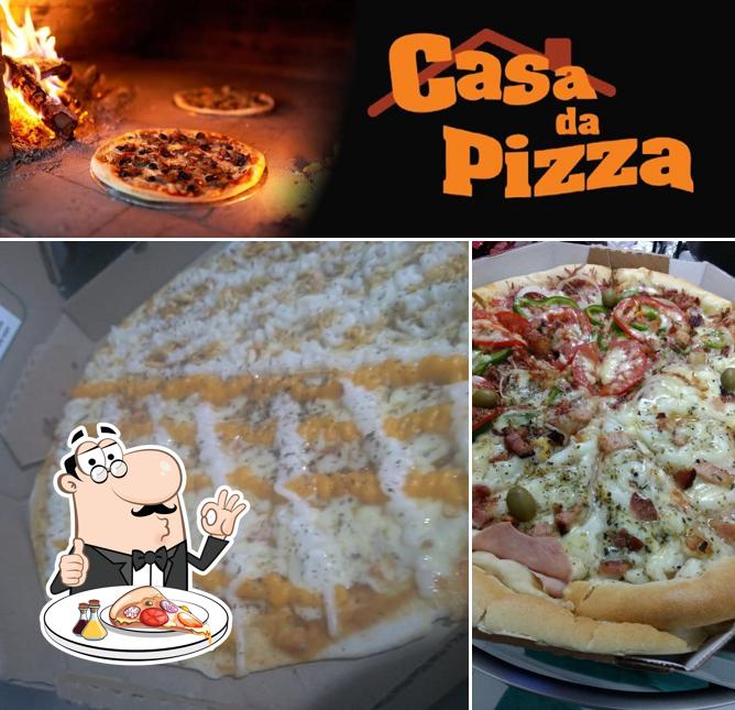 Escolha pizza no Casa da Pizza