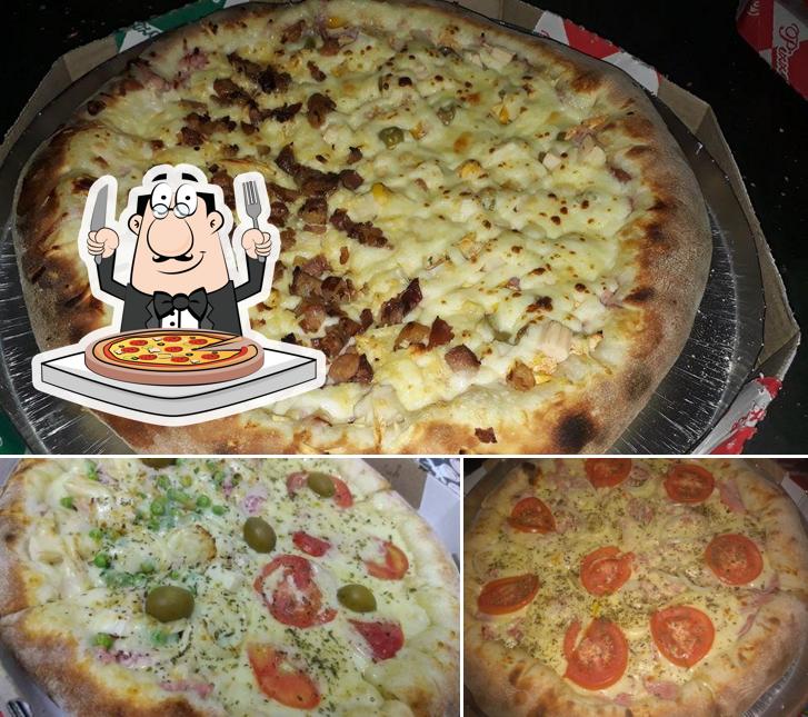 Escolha diferentes variedades de pizza