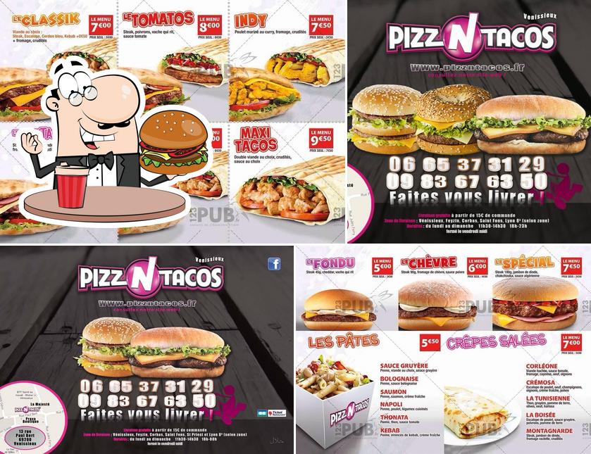 Commandez un hamburger à PIZZNTACOS VENISSIEUX