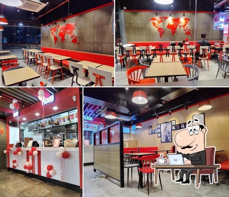 The interior of KFC