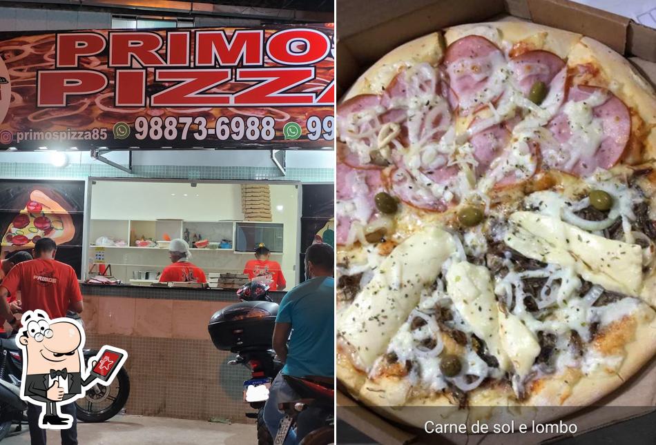 See this picture of PRIMOS PIZZA