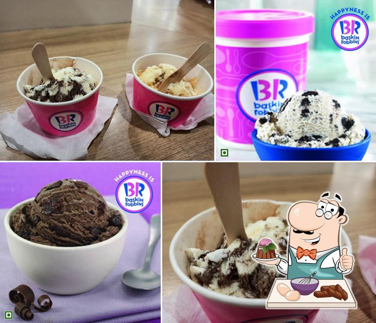 Baskin-Robbins provides a number of desserts