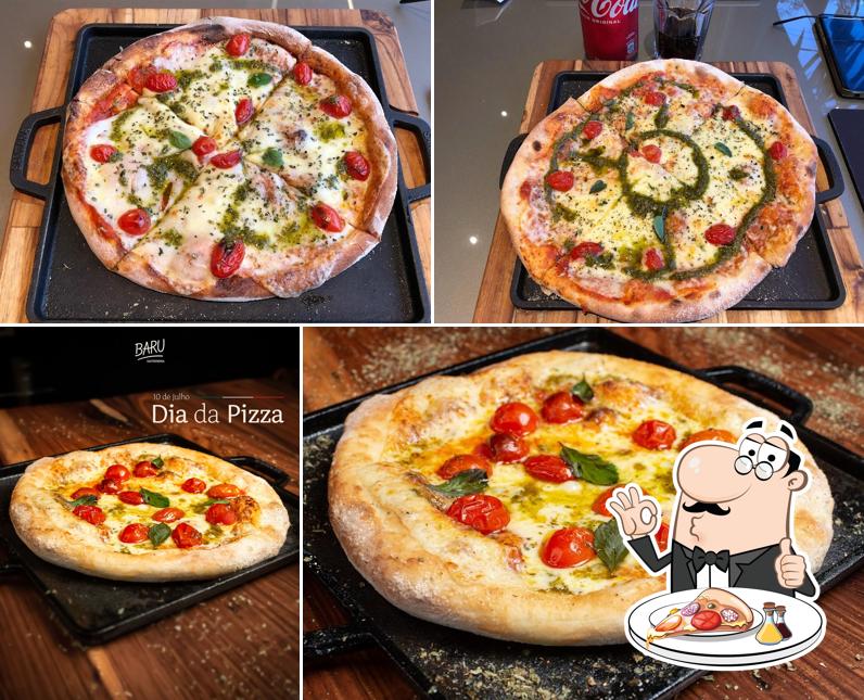 Experimente pizza no Baru Gastronomia