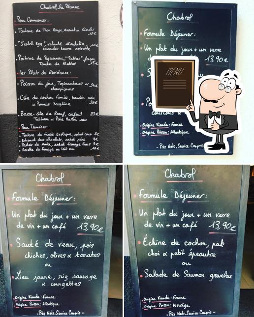 Découvrez le menu du jour sur le tableau