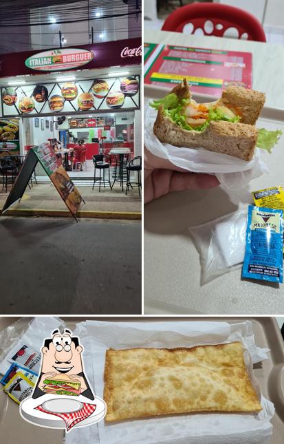Clube sanduíches em Italian Burguer