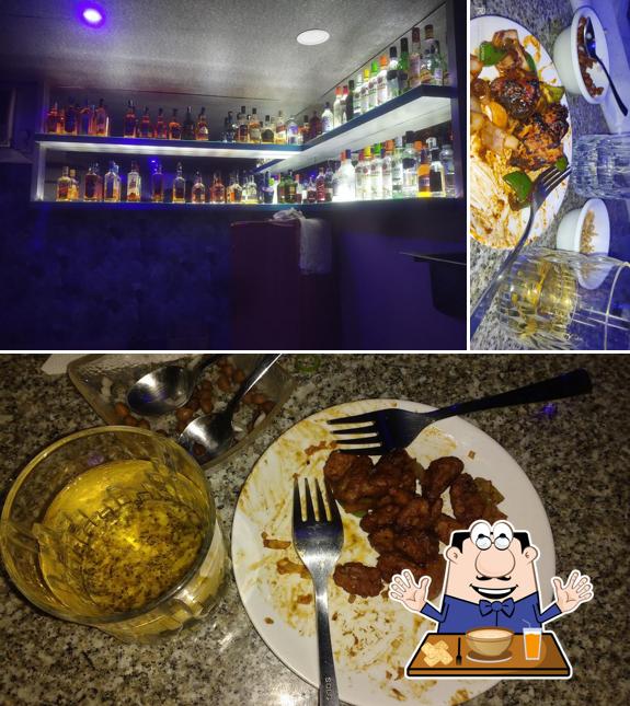 The restaurant's food and bar counter