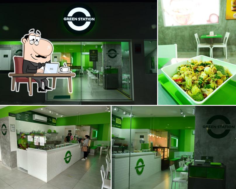 O interior do Green Station