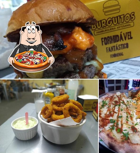 Escolha pizza no Burguitos Hamburgueria