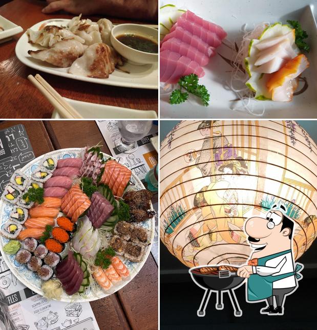 Prove pratos de carne no Deusimar Sushi