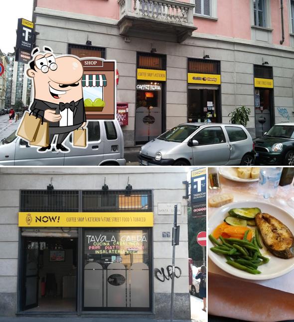 Dai un’occhiata alla foto che presenta la esterno e cibo di Now Caffé Stingaro