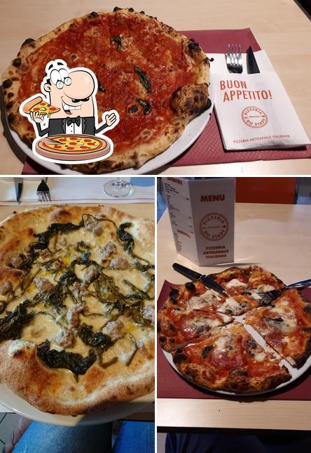 Get pizza at Pizzeria du Stade