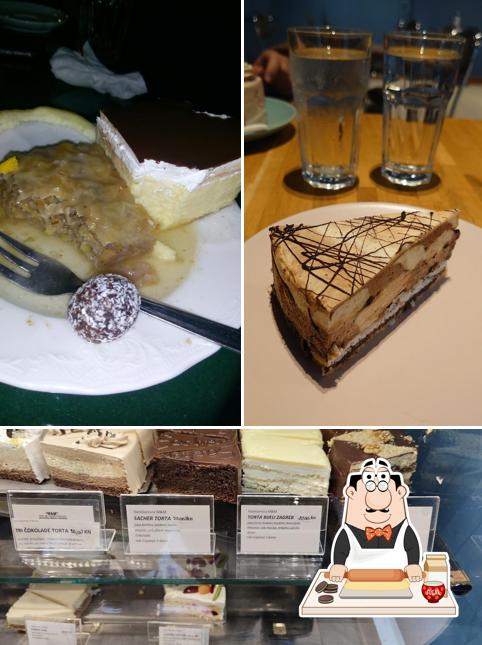 Slastičarnica M&M serve un'ampia selezione di dolci