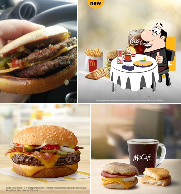 Try out a burger at McDonald's