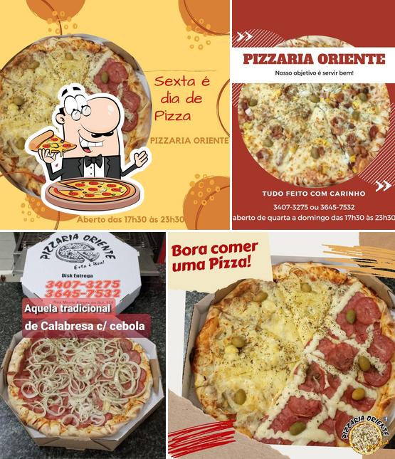 Consiga diferentes tipos de pizza