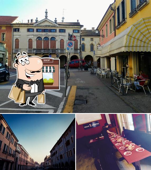 Guarda la foto che presenta la esterno e tavolo da pranzo di Bar Portello