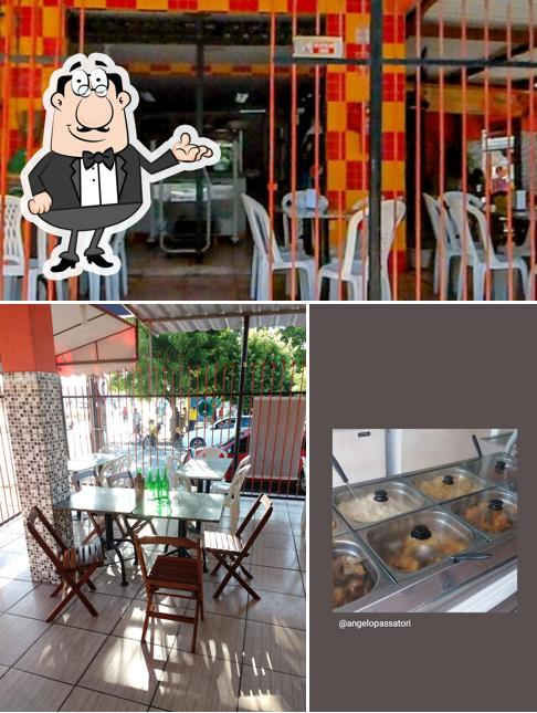 Confira a foto mostrando interior e sobremesa no Altas Horas Pizzaria e Lanchonete