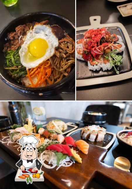 Arroz bibimbap en DYNAMITE Korean St Food & Sushi/Grill
