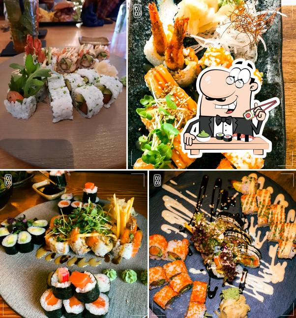 Sushi-Rollen werden von CôCô Sushi & Lounge Erlangen angeboten