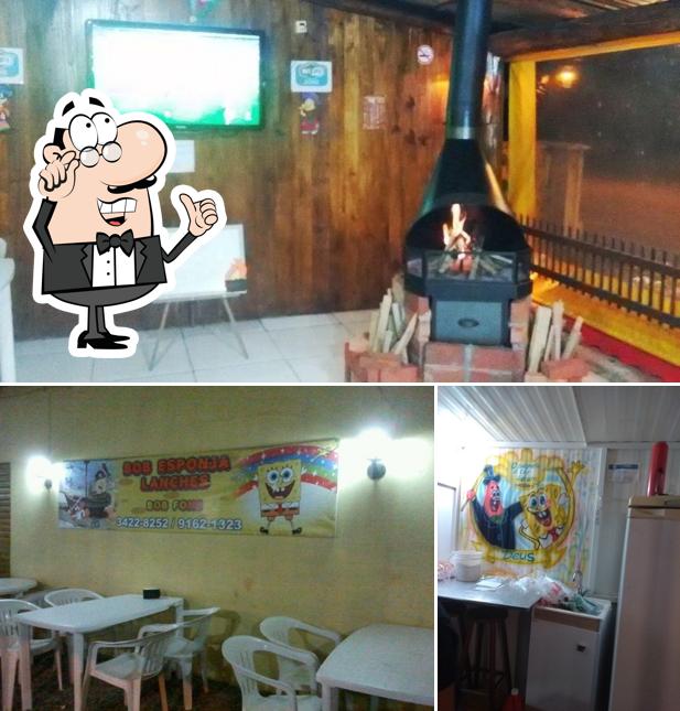 O interior do Bob Esponja Lanches