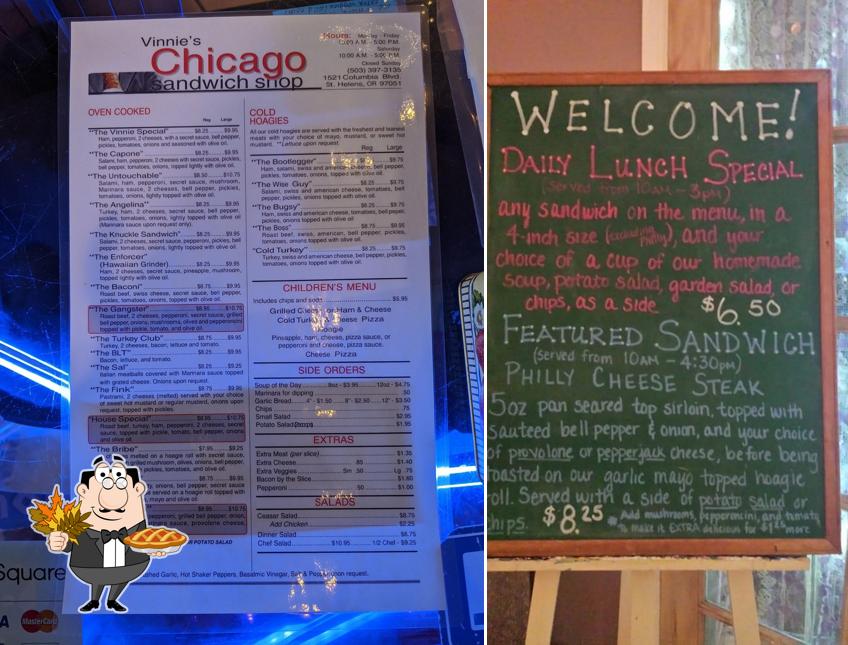 Vinnie's Chicago Sandwich Shop in Saint Helens Restaurant menu and