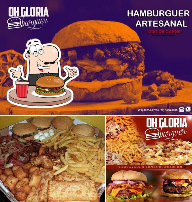 Peça um hambúrguer no Restaurante oh glória