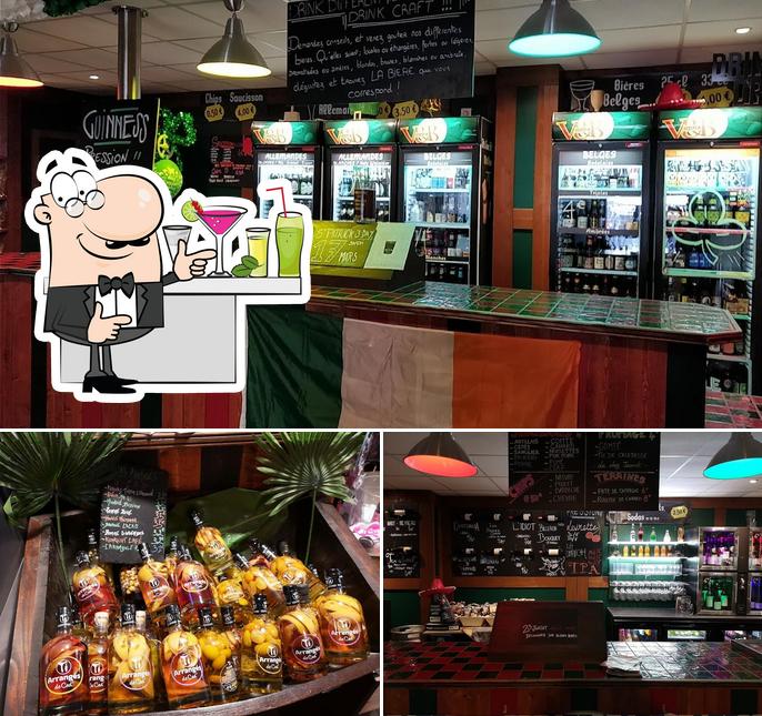 Voici l’image représentant la comptoir de bar et nourriture sur V and B Colomiers