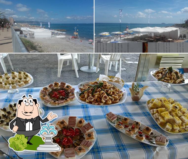 Dai un’occhiata alla foto che presenta la esterno e cibo di Playa Bianca