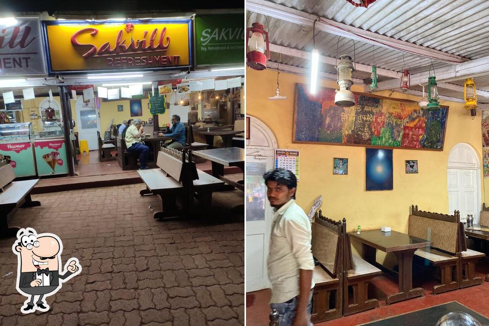 The interior of Sakvill Ice Cream Center Matheran