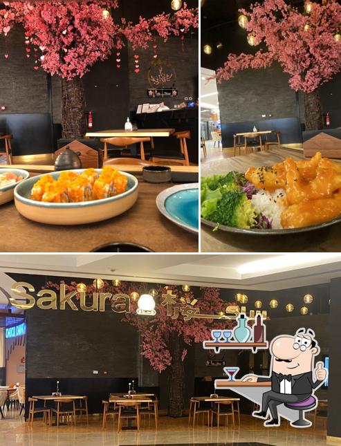 The interior of Sakura Japanese Restaurant