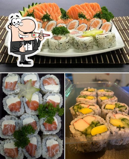 Peça diferentes opções de sushi