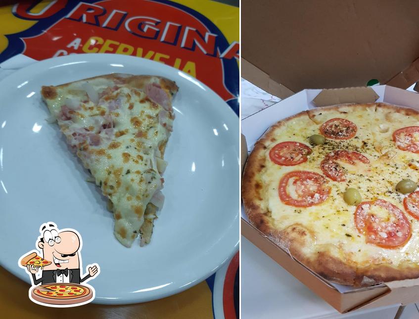 Escolha pizza no La Mafia di pizza