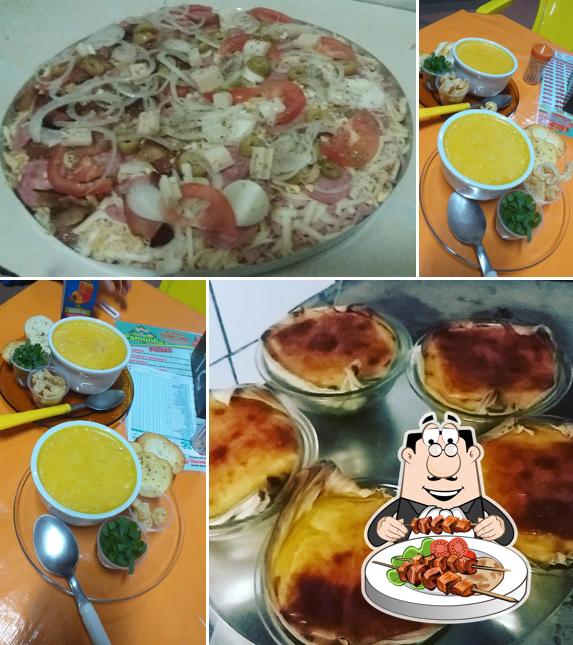 Platos en Recanto da Pamonha e Pizzaria