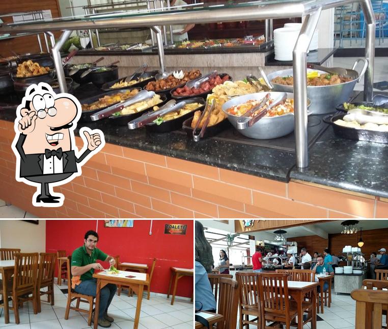 O interior do Restaurante Minas de Ouro