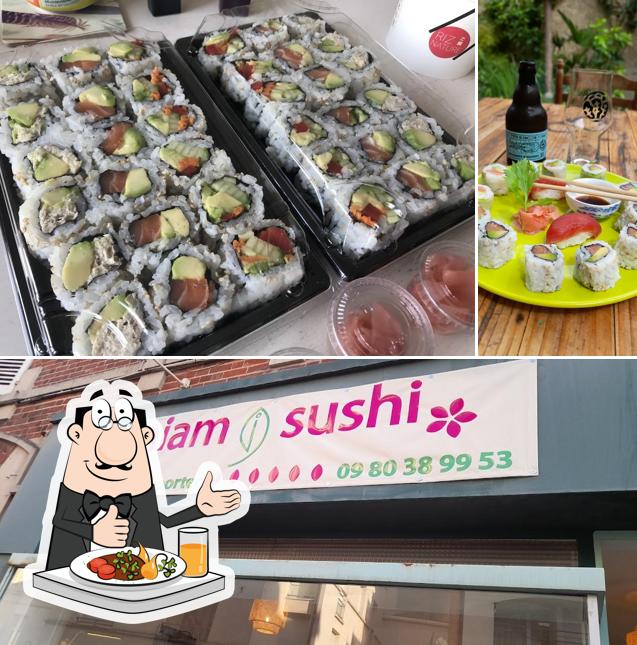 Parmi les diverses choses de la nourriture et la extérieur, une personne peut trouver sur Miam Sushi