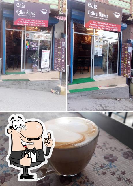 See this picture of Cafe Coffee Alive