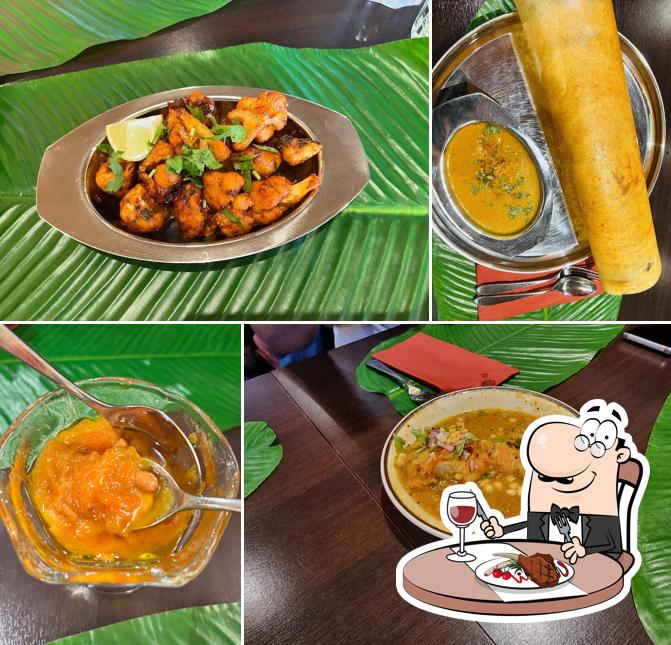 Prova i piatti di carne a Masal Dosa - South Indian Restaurant