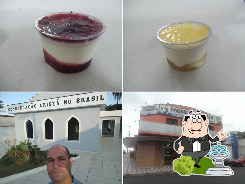 A Padaria Konquista se destaca pelo exterior e bebida