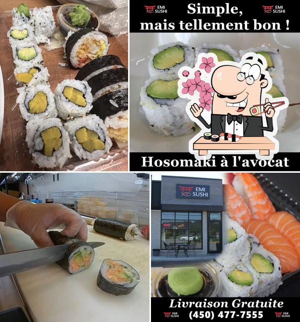 Les sushi sont servis à Emi Sushi