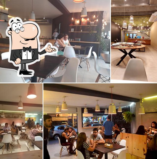 O interior do Desfrutte Açaí Gourmet