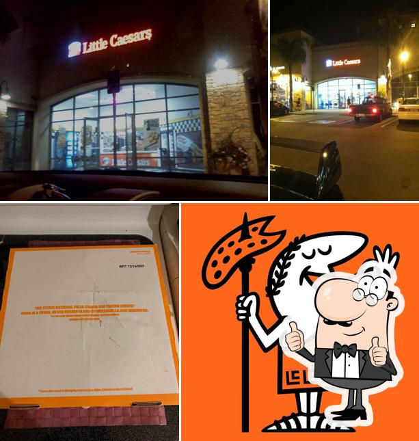 Look at the picture of Little Caesars Pizza