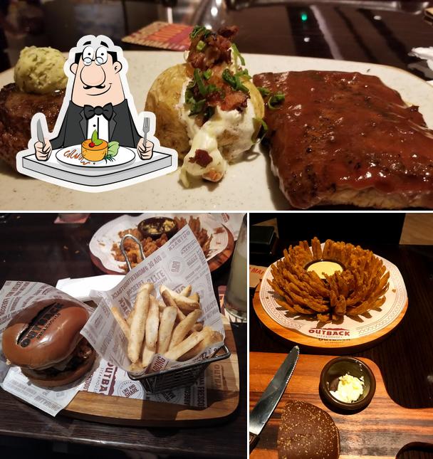 Comida em Restaurante Outback Steakhouse