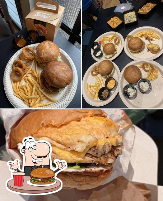 Order a burger at Fat Mamma's