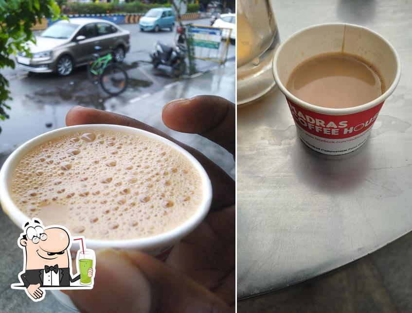 Enjoy a beverage at Madras Coffee House