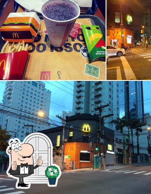 Confira a foto ilustrando exterior e bebida no McDonald's