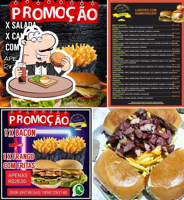 Consiga um hambúrguer no IMPÉRIO LANCHES