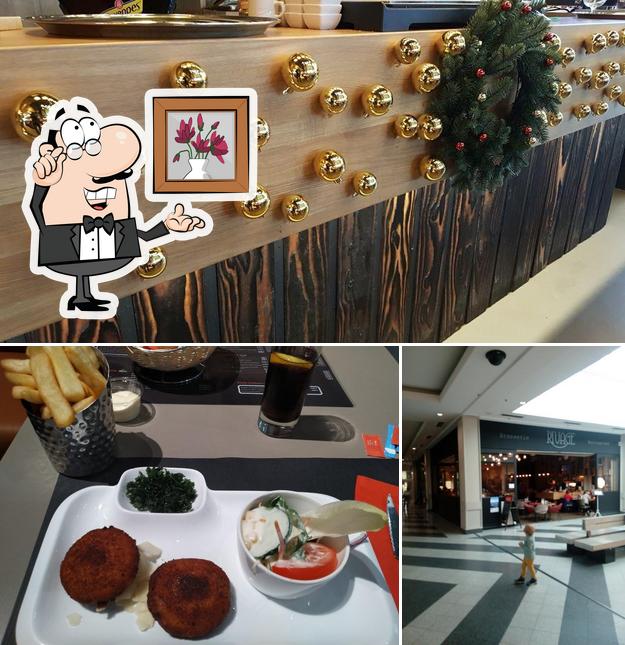 La intérieur et nourriture du restaurant