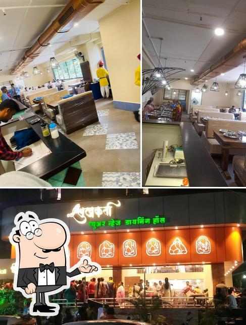 The interior of Sukhkarta Pure Veg Dining Hall Unlimited Thali Restaurant